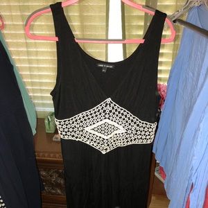 SOLD Cable & Gauge Black Maxi Dress